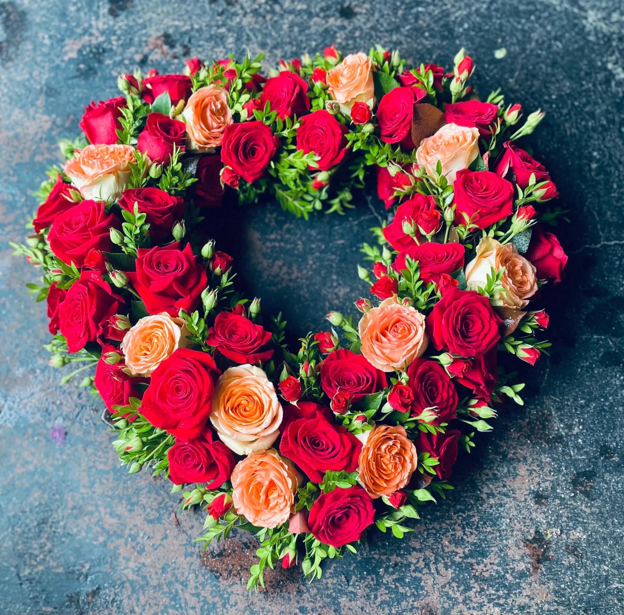 Heart Shaped Floral Tribute - Wilde Ivy