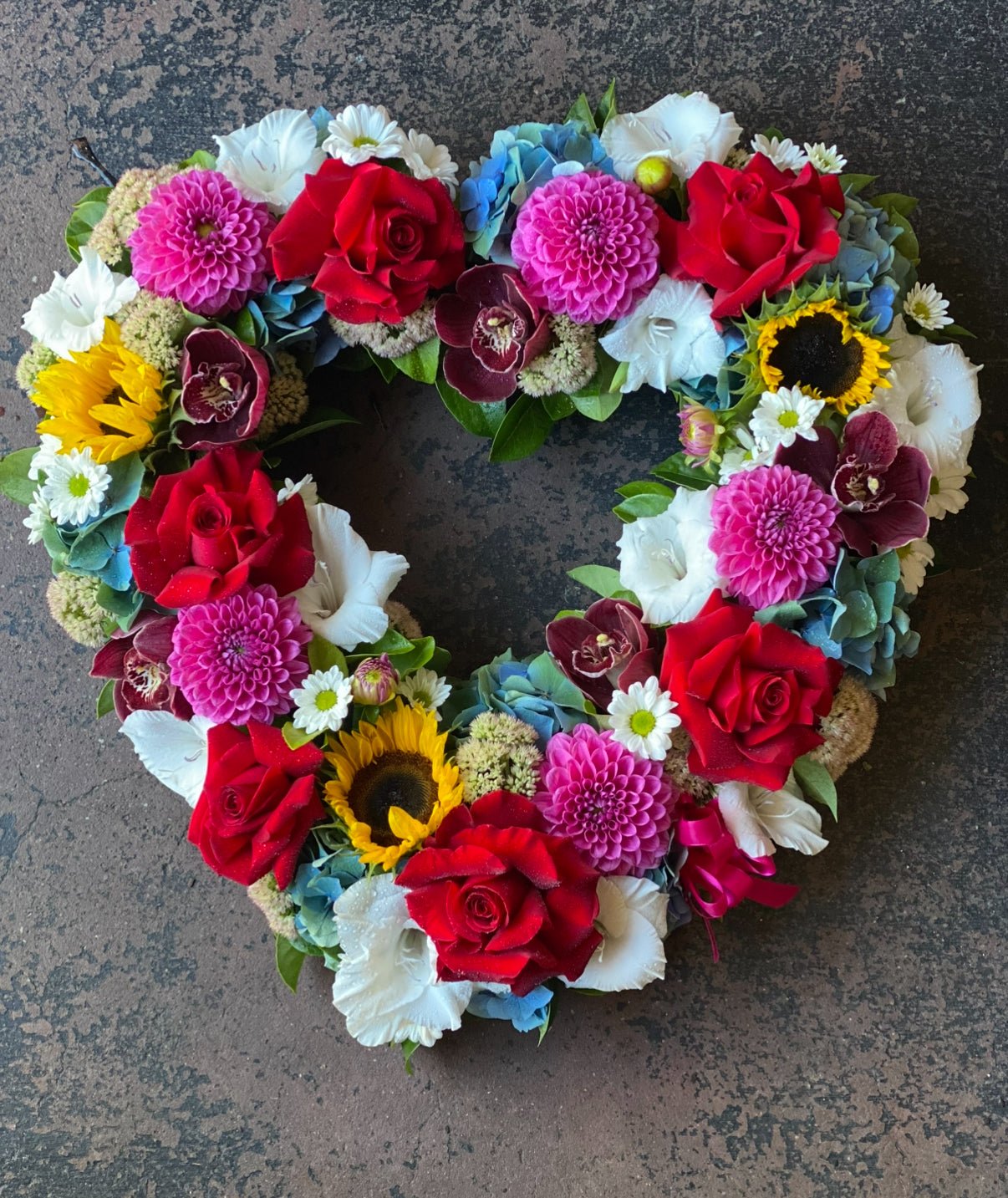 Heart Shaped Floral Tribute - Wilde Ivy