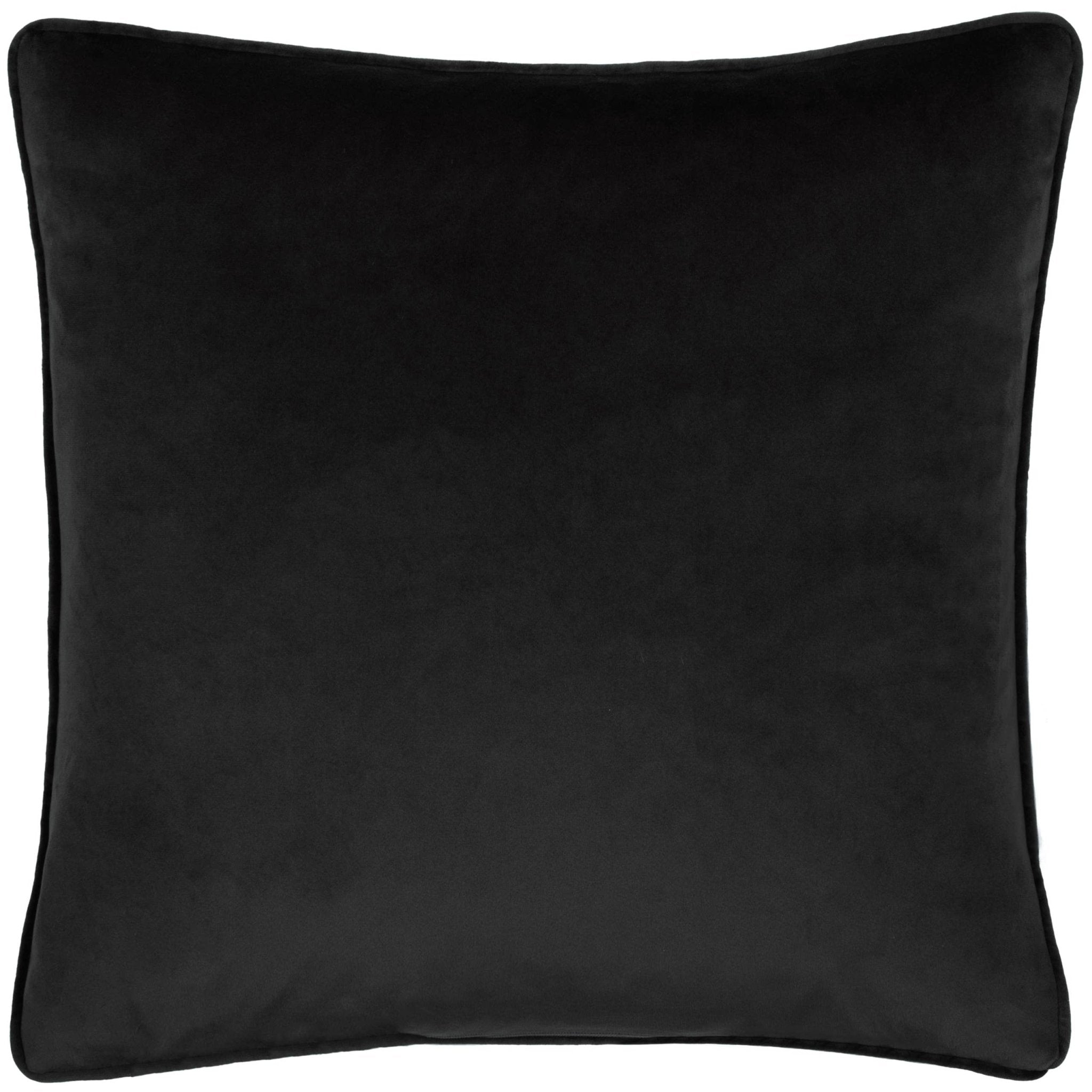 Kielder Forest Hatfield Printed Cushion Black: Black / Polyester Filled / 43 x 43cm - Wilde Ivy