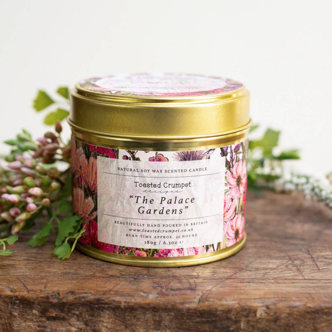 The Palace Gardens Candle in a Matt Gold Tin - Wilde Ivy