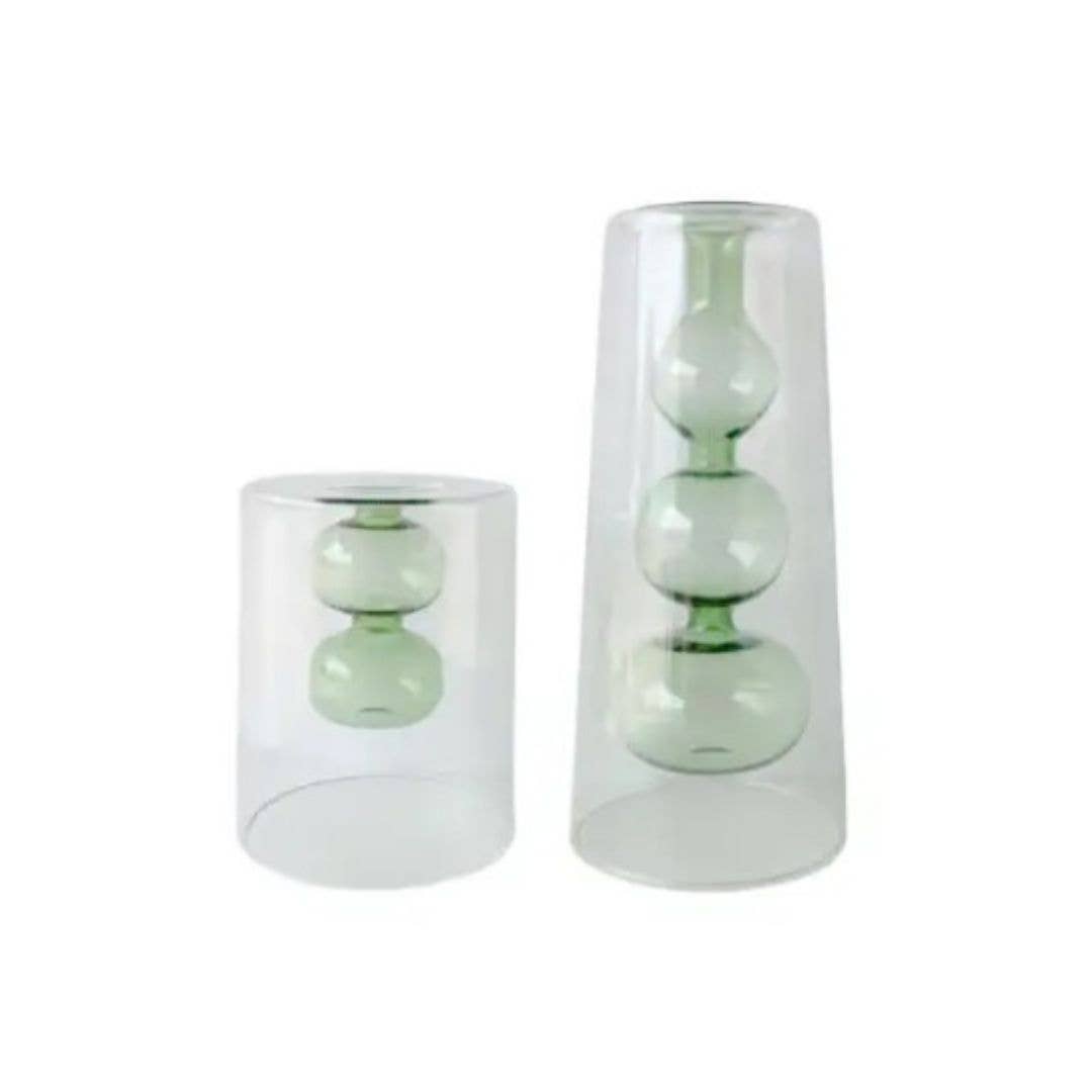Finn Bud Vases - Green: Tall - 17 cm Tall x 8 cm Dia