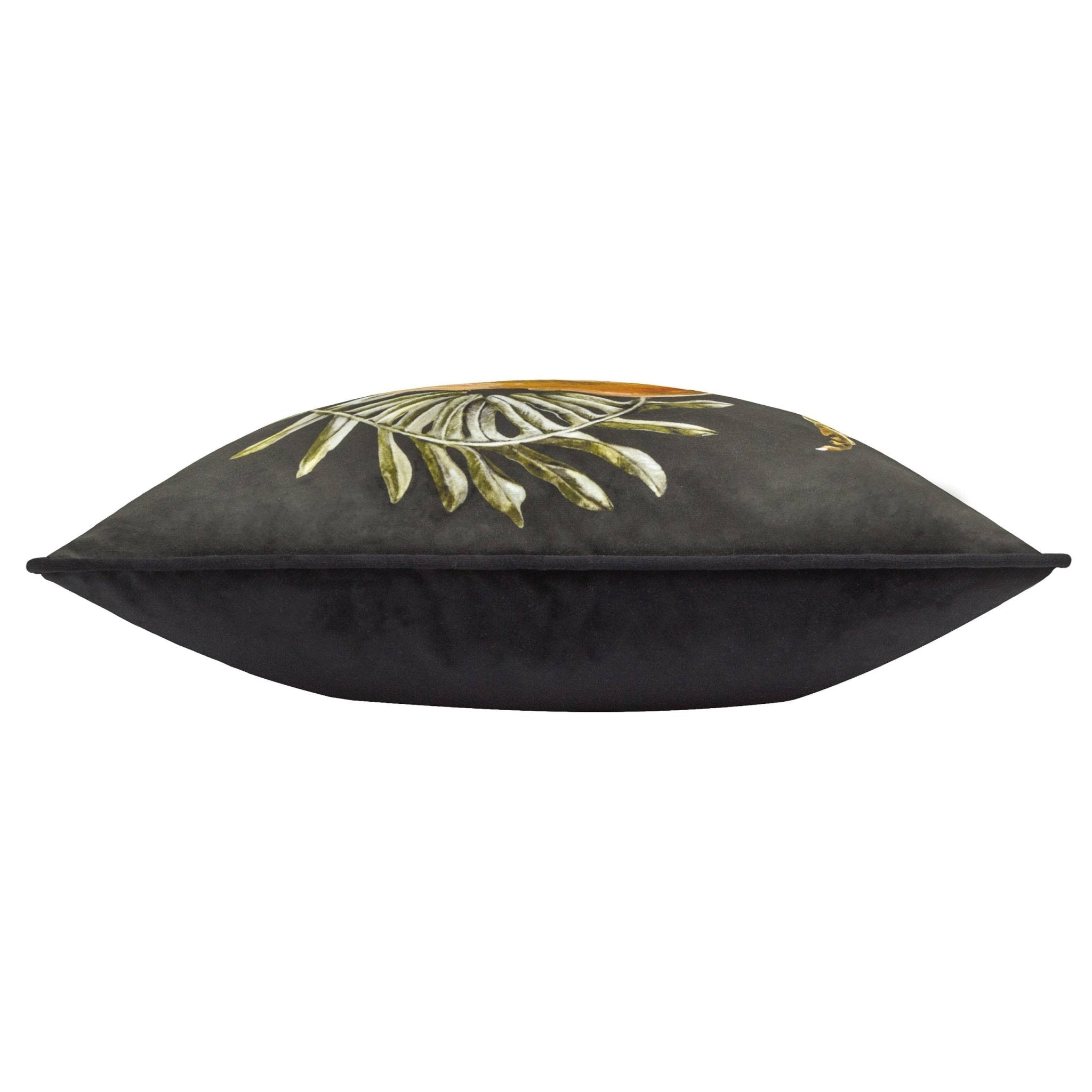 Kielder Forest Hatfield Printed Cushion Black: Black / Polyester Filled / 43 x 43cm - Wilde Ivy
