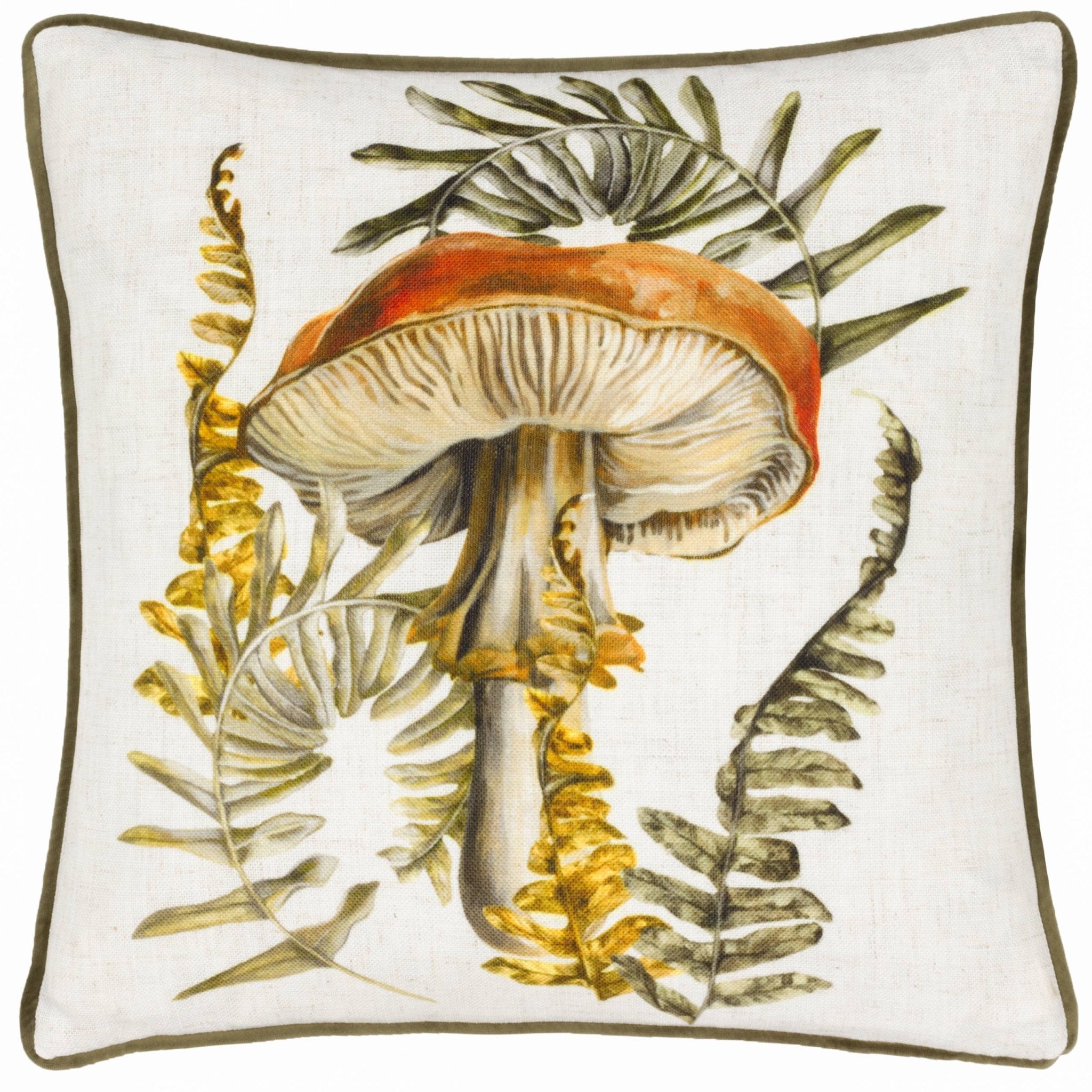 Kielder Forest Hatfield Printed Cushion Natural: Natural / Polyester Filled / 43 x 43cm - Wilde Ivy