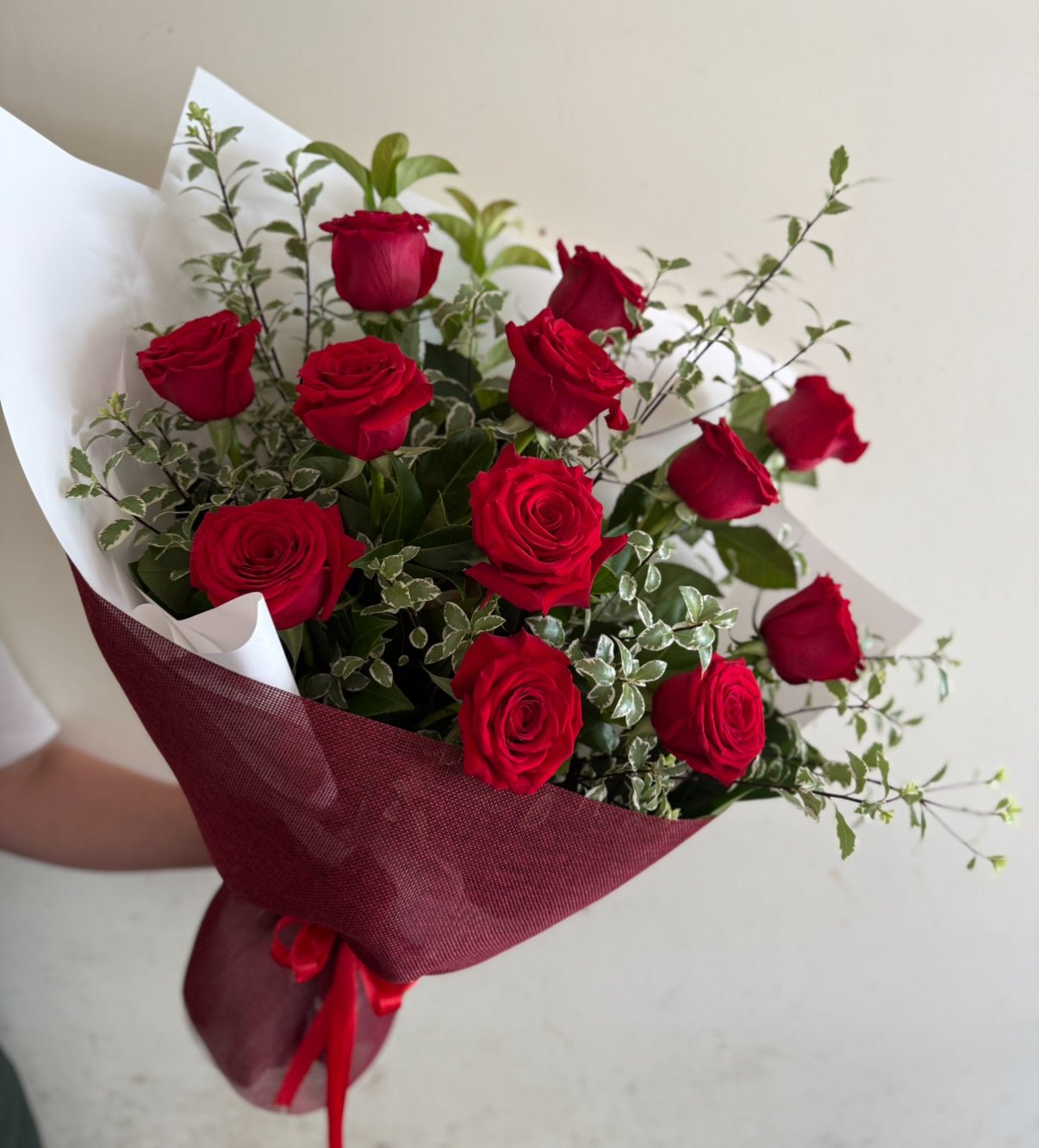 One Dozen Long Stem Rose Bouquet - Wilde Ivy