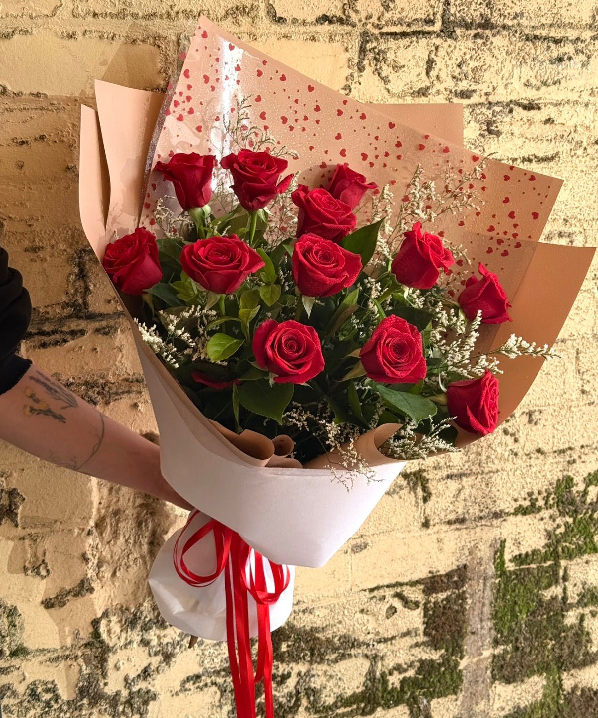 One Dozen Long Stem Rose Bouquet - Wilde Ivy