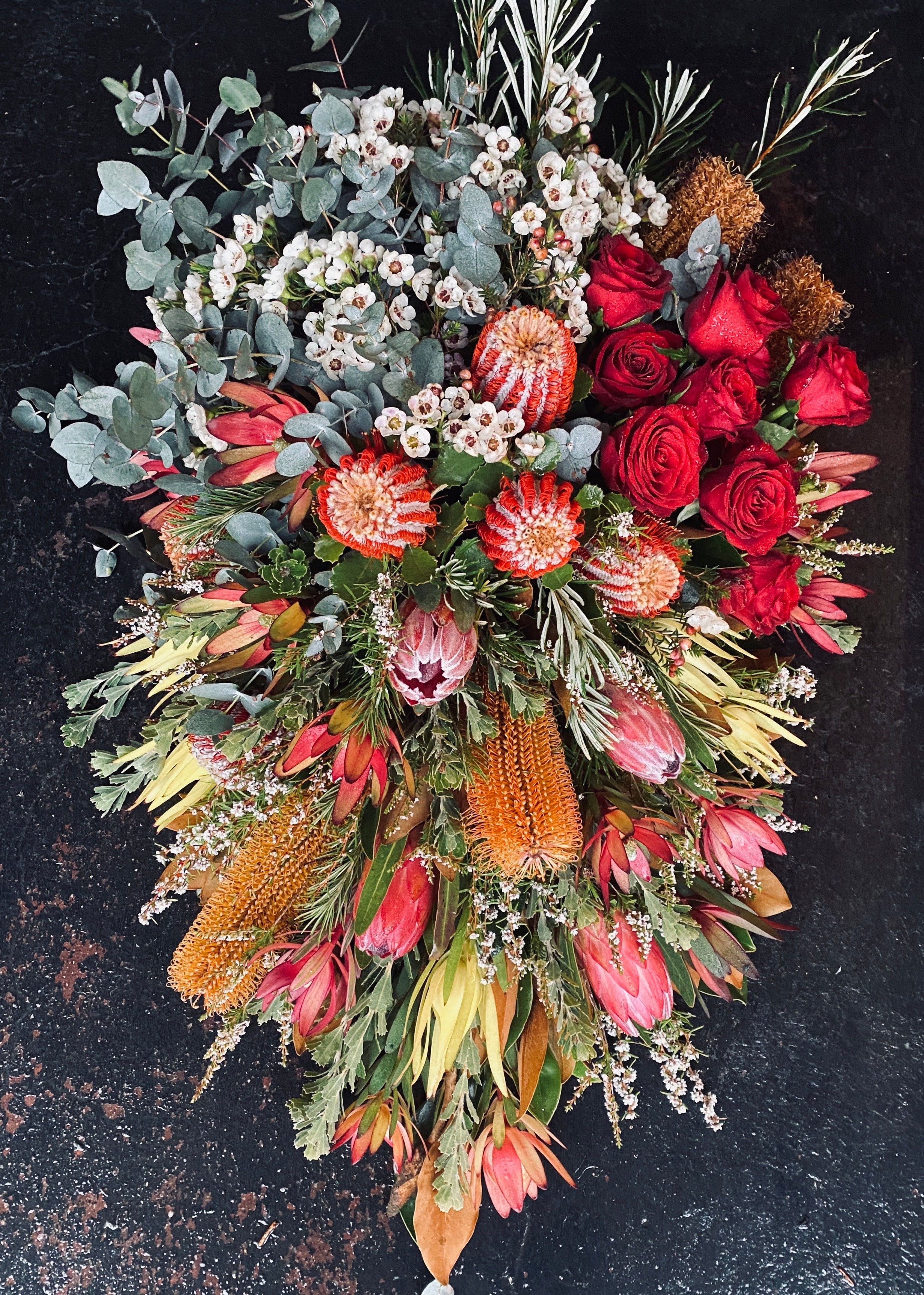 Sympathy Sheaf Natives & Roses
