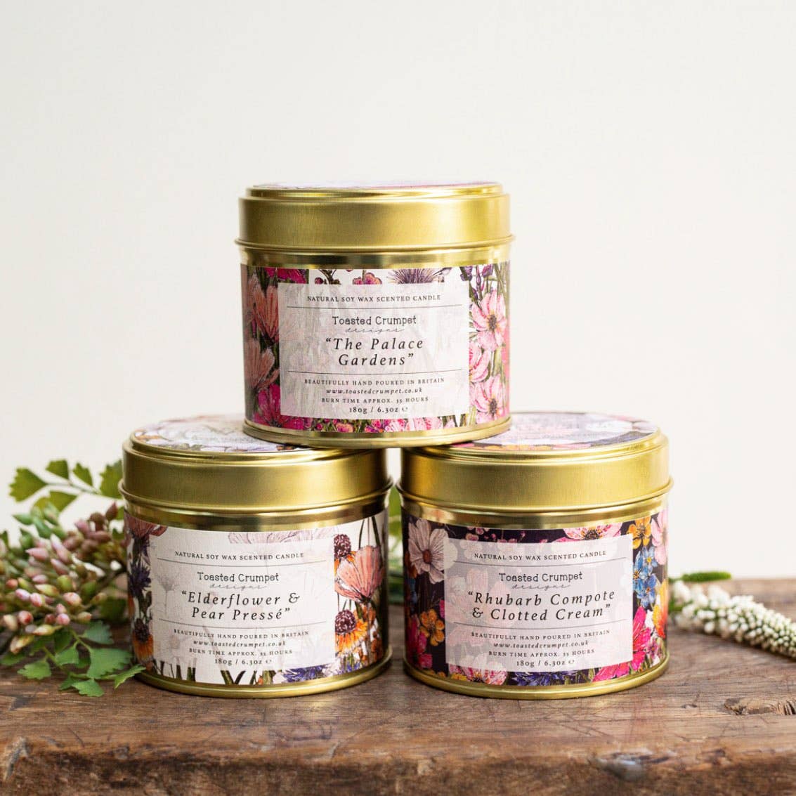 The Palace Gardens Candle in a Matt Gold Tin - Wilde Ivy